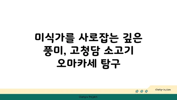 여의도 고청담 소고기 맛집과 오마카세 추천