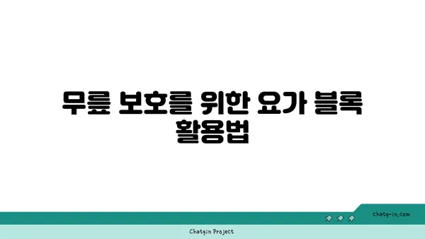 무릎 보호를 위한 아이엔가 요가 도구 활용법
