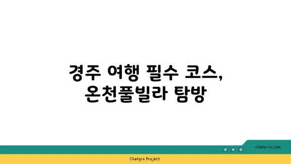 경주의 저렴하고 아름다운 펜션 온천풀빌라 소개