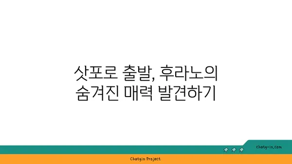 삿포로에서 후라노까지의 경치 좋은 렌트카 여행