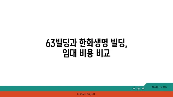 여의도 사무실 임대: 63빌딩과 한화생명 빌딩
