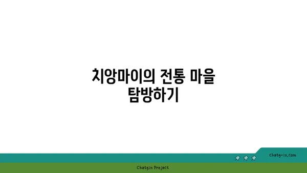 치앙마이로의 문화와 자연 여행