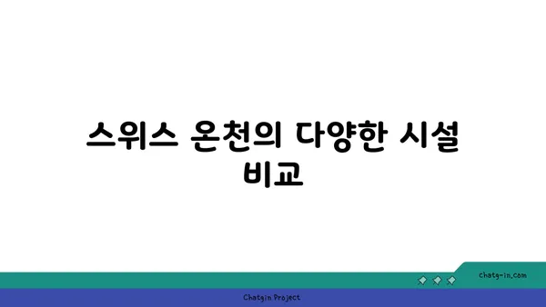 스위스 스파 온천 비교 추천: 리기칼트바트 미네랄바드앤스파