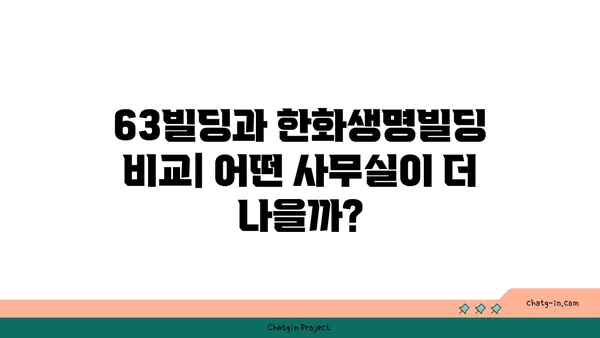여의도 사무실 임대: 63빌딩과 한화생명빌딩에서의 성공 비즈니스