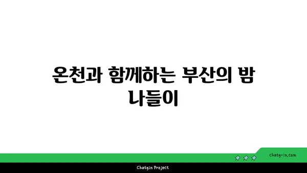 부산 누리길: 만덕고개의 밤 경치와 온천