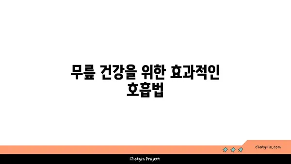 무릎 건강을 위한 요가 스트레칭법 추천