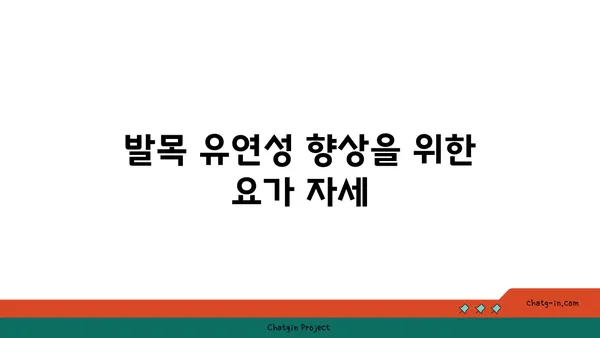 발목 부상을 방지하는 빈야사 요가 스트레칭