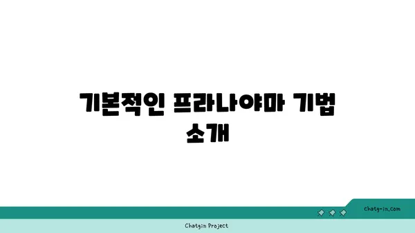 호흡과 요가: 프라나야마의 이해