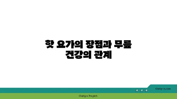 무릎 통증 예방을 위한 핫 요가 루틴