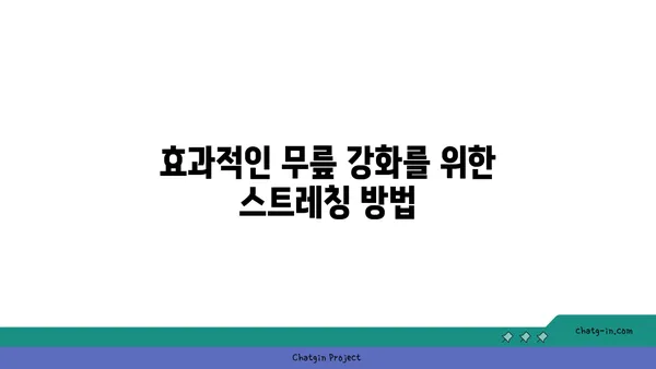무릎 강화 요가 스트레칭 루틴