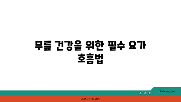 무릎 건강을 위한 요가 스트레칭법