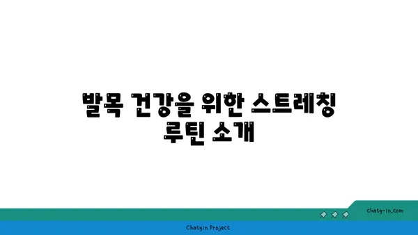 발목 건강을 위한 요가 스트레칭법 추천