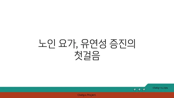 노인 요가로 일상생활의 활력 찾기