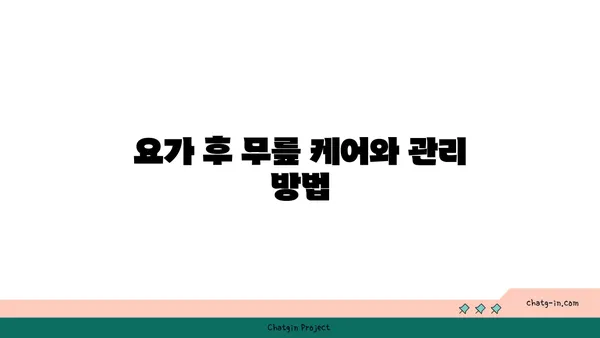 무릎 유연성 강화를 위한 요가 루틴