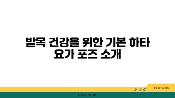 발목 통증 예방을 위한 하타 요가 동작