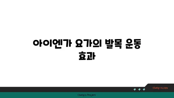 발목 유연성 강화를 위한 아이엔가 요가