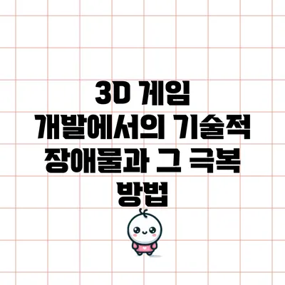 3D 게임 개발에서의 기술적 장애물과 그 극복 방법