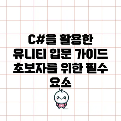 C#을 활용한 유니티 입문 가이드: 초보자를 위한 필수 요소