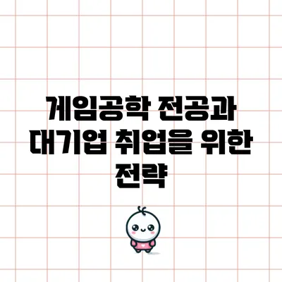 게임공학 전공과 대기업 취업을 위한 전략