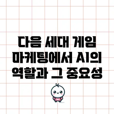다음 세대 게임 마케팅에서 AI의 역할과 그 중요성