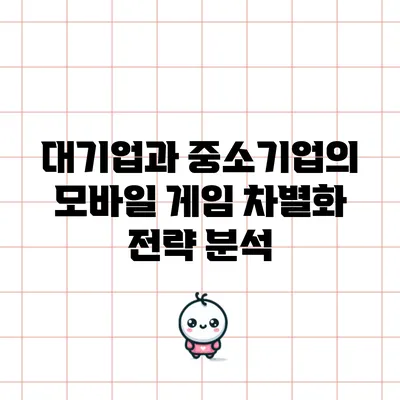 대기업과 중소기업의 모바일 게임 차별화 전략 분석