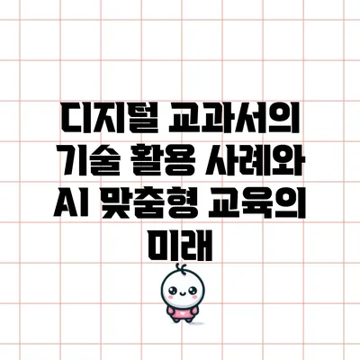 디지털 교과서의 기술 활용 사례와 AI 맞춤형 교육의 미래