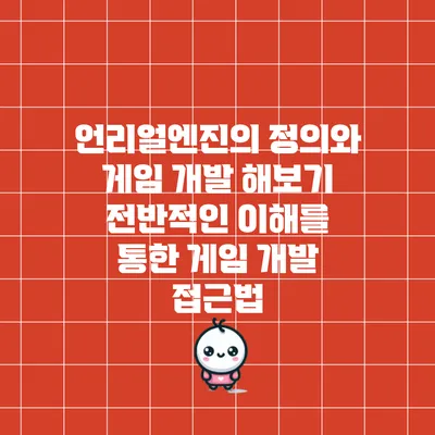 언리얼엔진의 정의와 게임 개발 해보기: 전반적인 이해를 통한 게임 개발 접근법