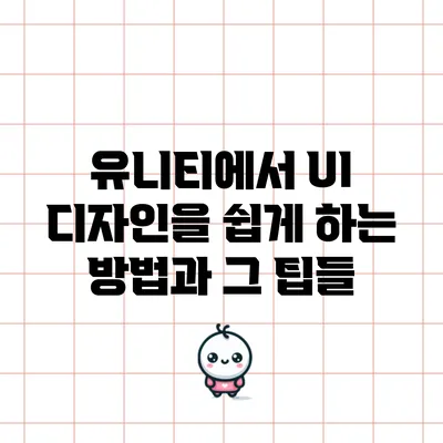 유니티에서 UI 디자인을 쉽게 하는 방법과 그 팁들