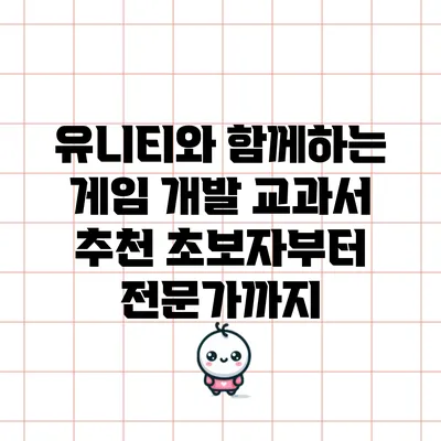 유니티와 함께하는 게임 개발 교과서 추천: 초보자부터 전문가까지