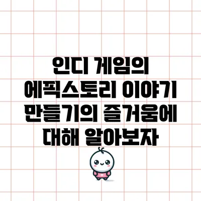 인디 게임의 에픽스토리: 이야기 만들기의 즐거움에 대해 알아보자