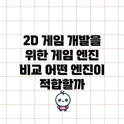 2D 게임 개발을 위한 게임 엔진 비교: 어떤 엔진이 적합할까?