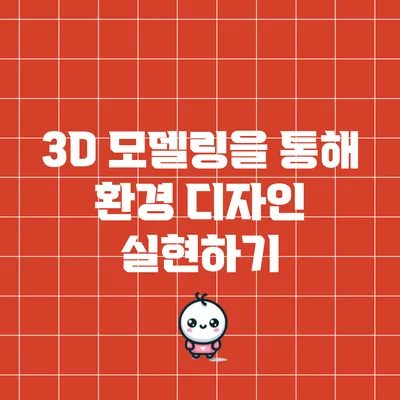 3D 모델링을 통해 환경 디자인 실현하기