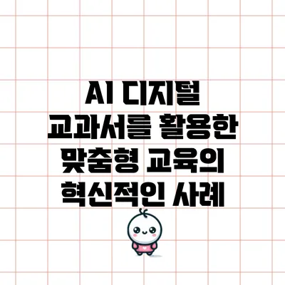 AI 디지털 교과서를 활용한 맞춤형 교육의 혁신적인 사례