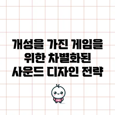 개성을 가진 게임을 위한 차별화된 사운드 디자인 전략