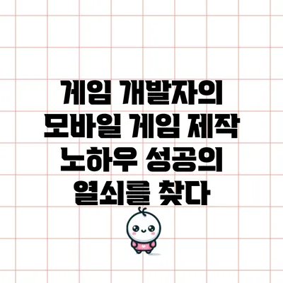 게임 개발자의 모바일 게임 제작 노하우: 성공의 열쇠를 찾다