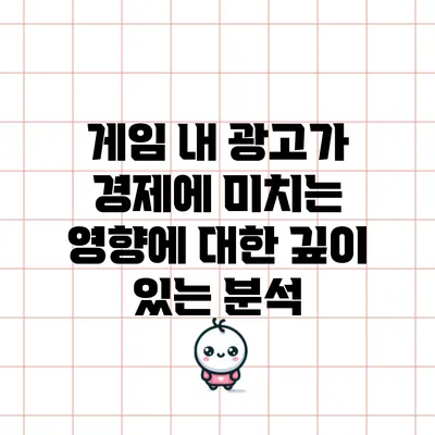 게임 내 광고가 경제에 미치는 영향에 대한 깊이 있는 분석