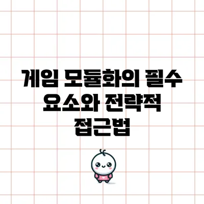 게임 모듈화의 필수 요소와 전략적 접근법