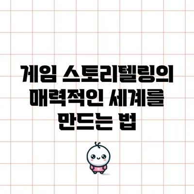 게임 스토리텔링의 매력적인 세계를 만드는 법