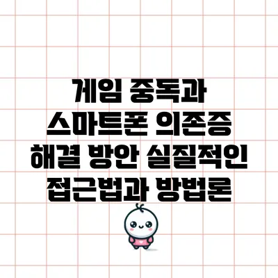 게임 중독과 스마트폰 의존증 해결 방안: 실질적인 접근법과 방법론