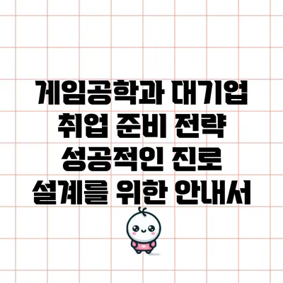 게임공학과 대기업 취업 준비 전략: 성공적인 진로 설계를 위한 안내서