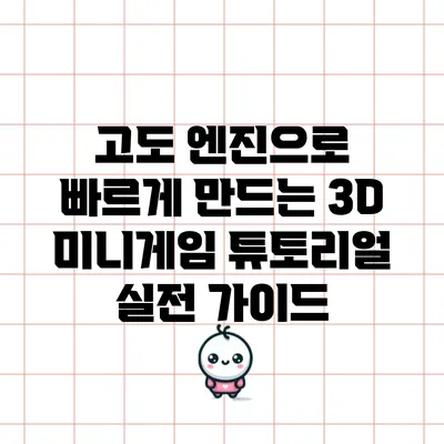 고도 엔진으로 빠르게 만드는 3D 미니게임 튜토리얼: 실전 가이드
