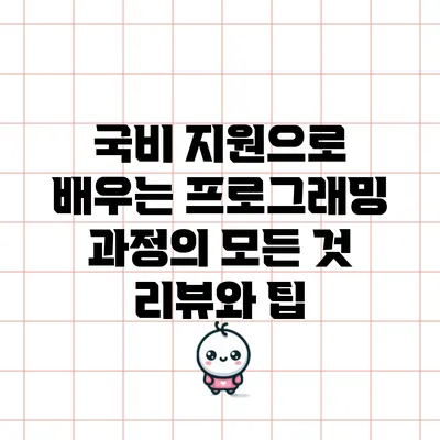 국비 지원으로 배우는 프로그래밍 과정의 모든 것: 리뷰와 팁