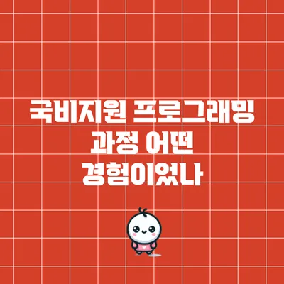 국비지원 프로그래밍 과정: 어떤 경험이었나?