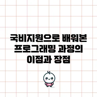 국비지원으로 배워본 프로그래밍 과정의 이점과 장점
