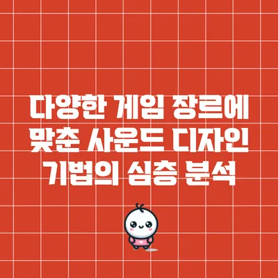다양한 게임 장르에 맞춘 사운드 디자인 기법의 심층 분석