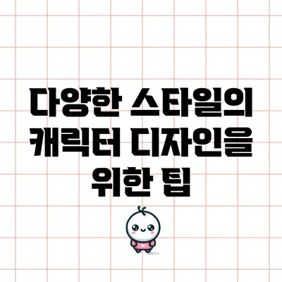 다양한 스타일의 캐릭터 디자인을 위한 팁