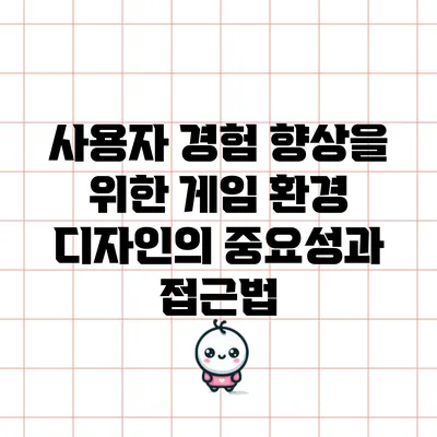 사용자 경험 향상을 위한 게임 환경 디자인의 중요성과 접근법
