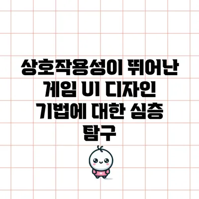 상호작용성이 뛰어난 게임 UI 디자인 기법에 대한 심층 탐구