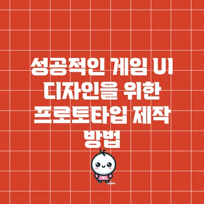 성공적인 게임 UI 디자인을 위한 프로토타입 제작 방법