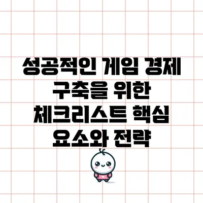 성공적인 게임 경제 구축을 위한 체크리스트: 핵심 요소와 전략